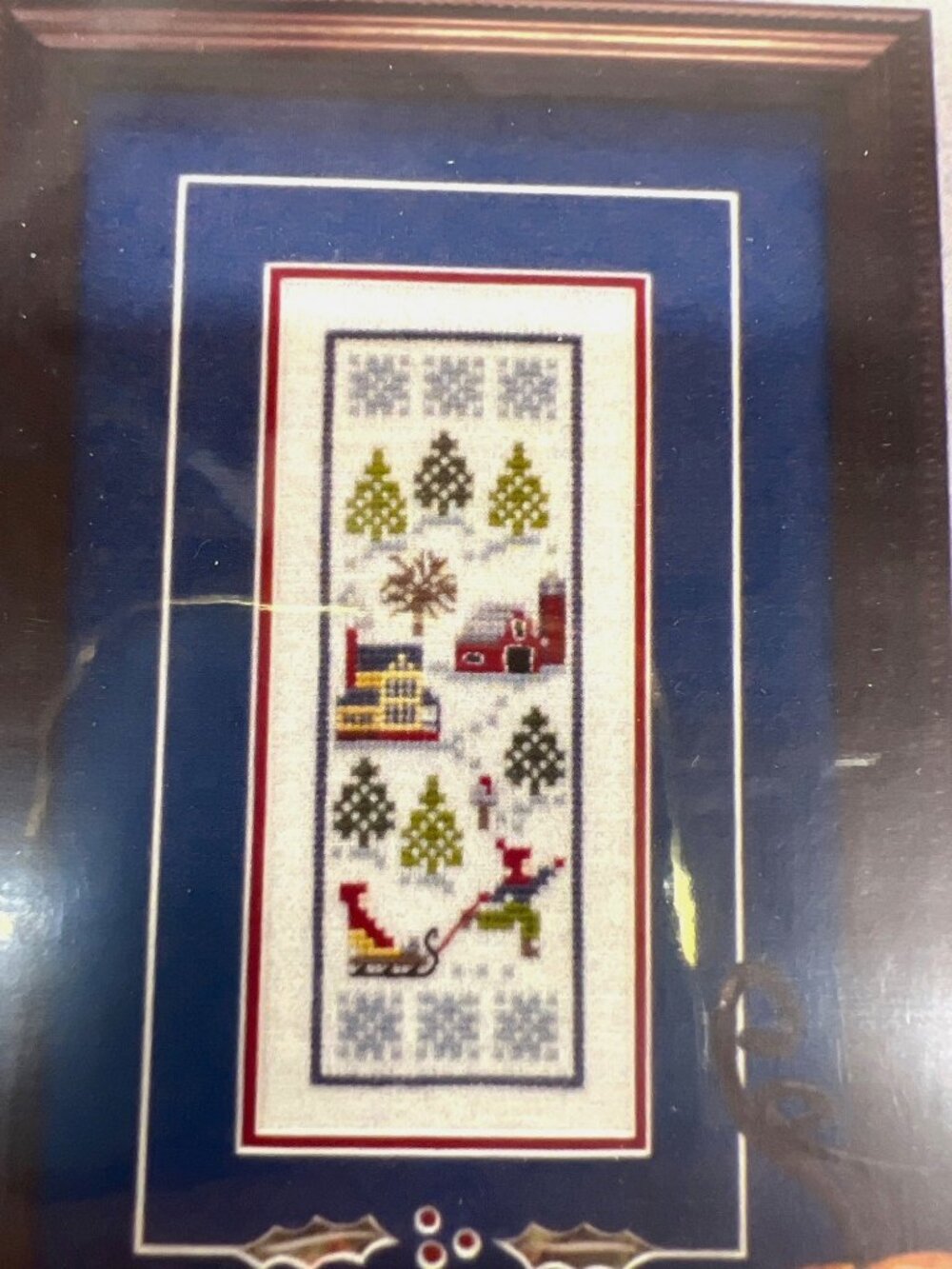 RFD Sledding Cross Stitch Pattern By Foxwood Crossings - Winter Scene
